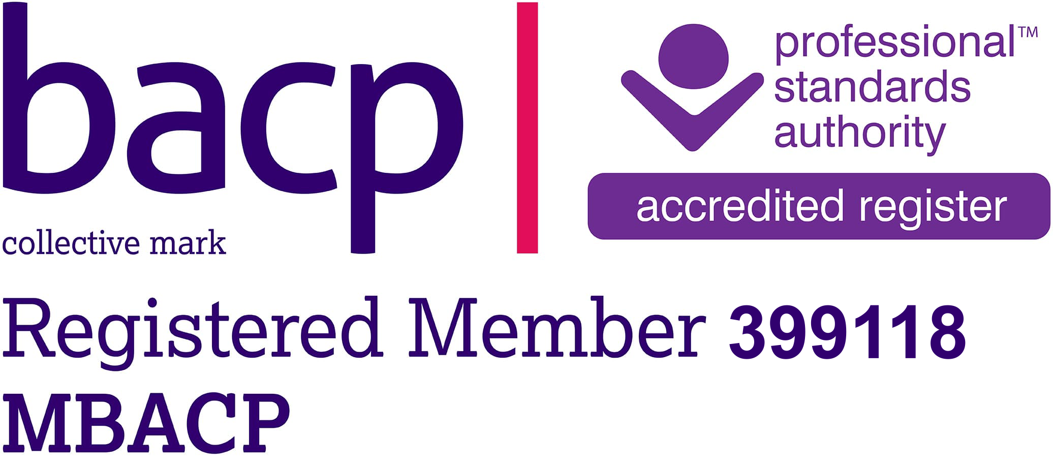 BACP Registered Member 399118 MBACP — accredited register